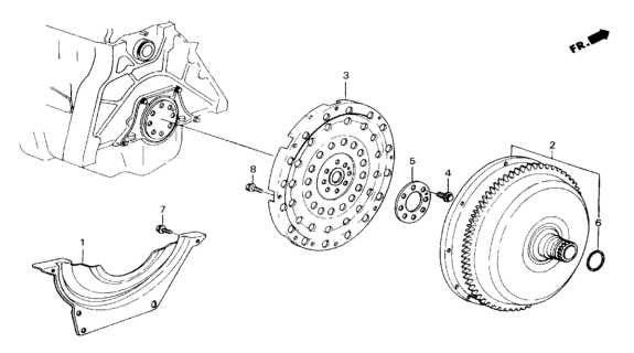 1989 Honda Accord 2 Door SEI KA 4AT Torque Converter Diagram