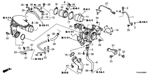 2019 Honda Accord Clamp, Air Flow (84) Diagram for 17314-5A2-A01