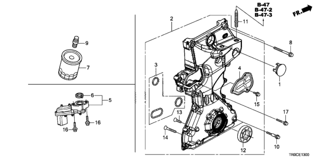 2015 Honda Civic Oil Pump (1.8L) Diagram