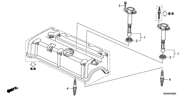 2007 Honda Accord Ignition Coil (L4) Diagram