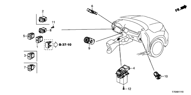 2019 Honda HR-V Switch Diagram