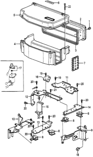 1984 Honda Accord No. 1 Control Box Cover Diagram