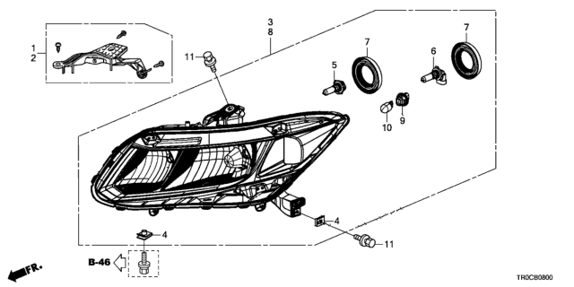 2014 Honda Civic Headlight Diagram