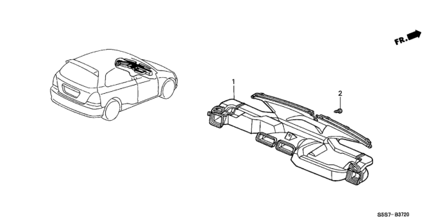 2003 Honda Civic 3 Door SI (SIDE SRS) KA 5MT Duct Diagram