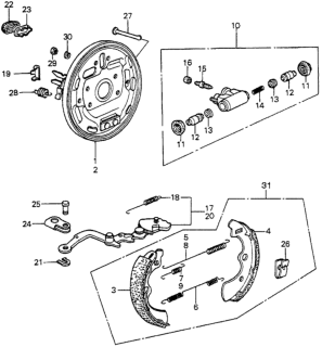 1982 Honda Prelude Pin, Joint Diagram for 43441-SA0-971