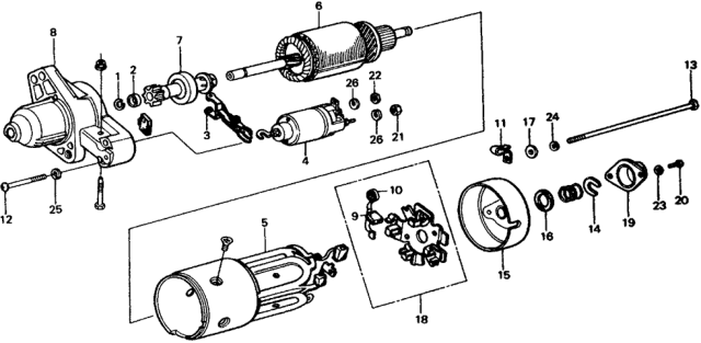 1977 Honda Civic Cap, End Frame Diagram for 31232-657-006