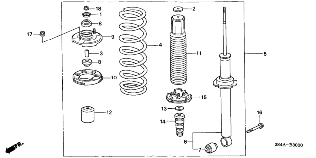 2002 Honda Accord Rear Shock Absorber Diagram