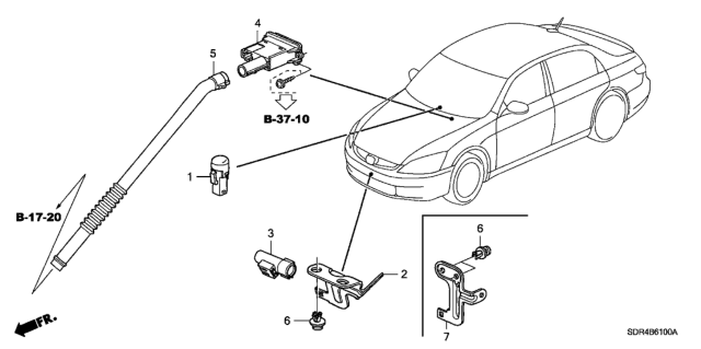 2005 Honda Accord Hybrid A/C Sensor Diagram