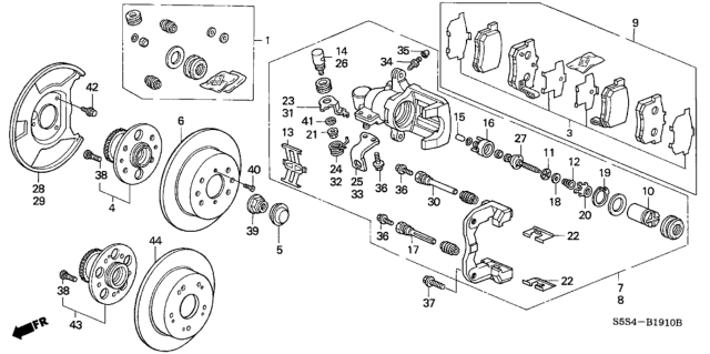 2002 Honda Civic Guide, Spring Diagram for 43241-S5A-003