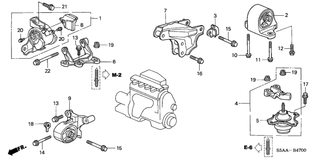 2004 Honda Civic Engine Mounts Diagram