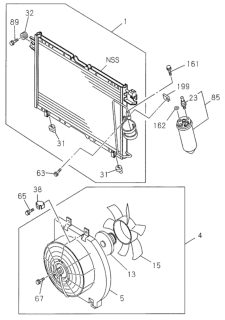 1999 Honda Passport A/C Condenser Diagram 1