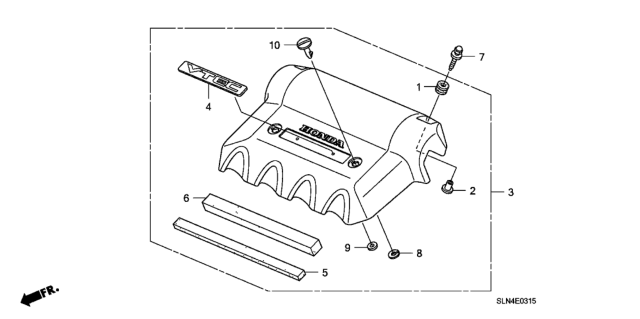 2007 Honda Fit Cover, Engine Diagram for 17121-RME-A00