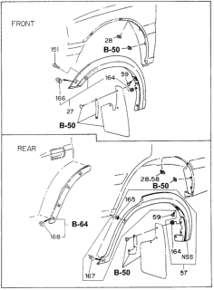 1995 Honda Passport Nut Diagram for 8-97020-922-0