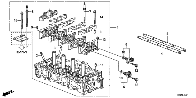 2012 Honda Civic Cylinder Head (2.4L) Diagram