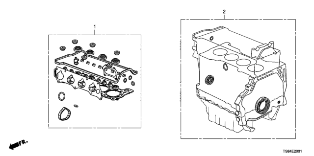 2013 Honda Civic Gasket Kit (2.4L) Diagram