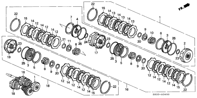1994 Honda Civic 3 Door DX KA 4AT AT Clutch Diagram