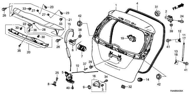 2015 Honda Fit Tailgate Diagram