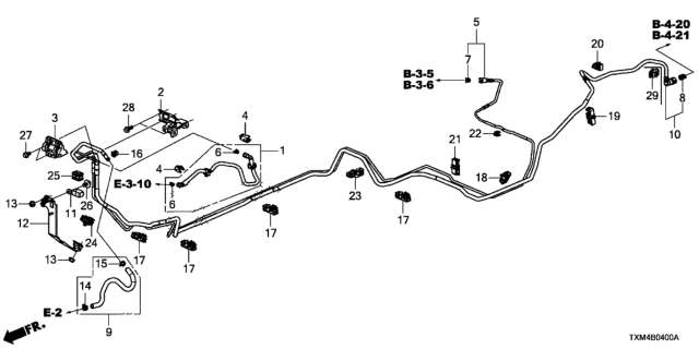 2019 Honda Insight CLIP, FUEL TUBE Diagram for 91594-T0A-003