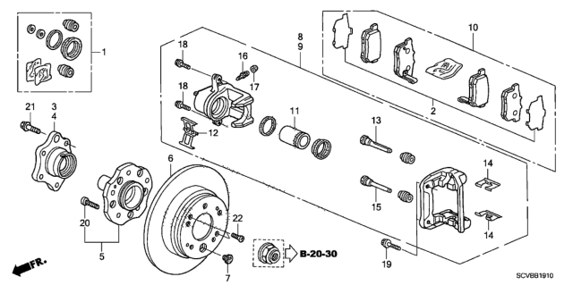 2011 Honda Element Rear Brake Diagram