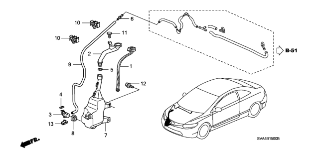 2006 Honda Civic Windshield Washer Diagram