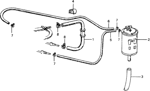 1979 Honda Civic 2 Door ** KA 4MT Canister Diagram
