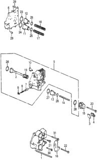 1985 Honda Accord 3 Door LX KH 4AT AT Servo Body Diagram