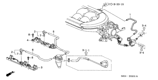 2001 Honda Accord Install Pipe - Tubing (V6) Diagram