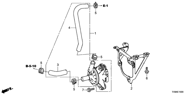 2013 Honda Fit EV Electric Water Pump Diagram