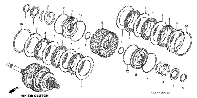 2004 Honda Accord AT Clutch (4th-5th) (L4) Diagram