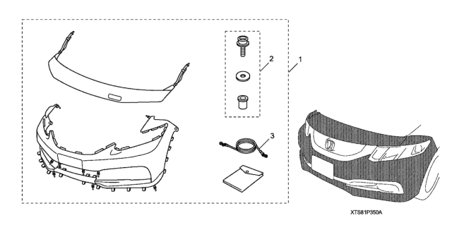 2014 Honda Civic 2 Door EX-L KA CVT Nose Mask (Full) Diagram