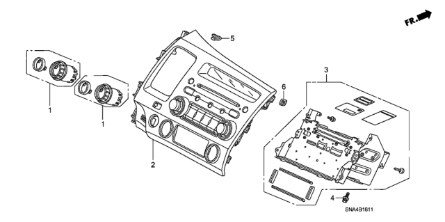 2008 Honda Civic Panel Assy. *NH608L* (Premium) (UH GUN METALLIC) Diagram for 39170-SVB-A12ZA