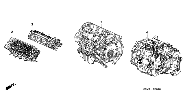 2005 Honda Pilot Transmission Assembly (Dot) Diagram for 20021-PVG-A51