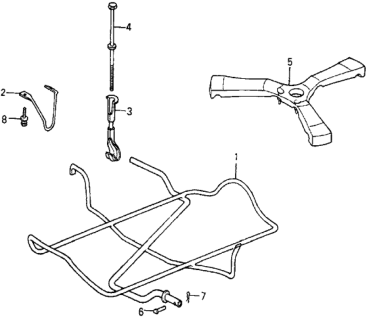 1987 Honda Civic Spare Tire Carrier Diagram