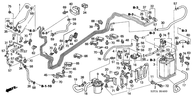 2005 Honda Insight Fuel Pipe Diagram