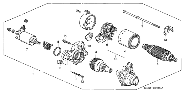 1994 Honda Civic Starter Motor (Mitsuba) Diagram