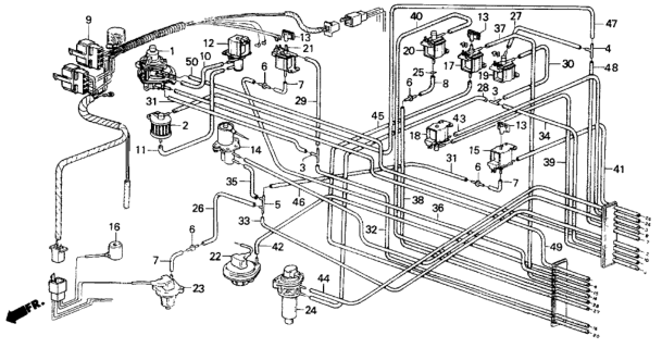 1984 Honda Civic Switch Assy., Vacuum (B-150) Diagram for 36183-PE0-691