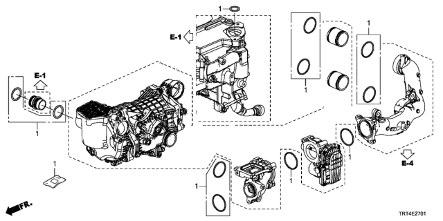 2017 Honda Clarity Fuel Cell 4 Door D (CLARITY FCV) KA 1AT O-Ring Set Diagram 2