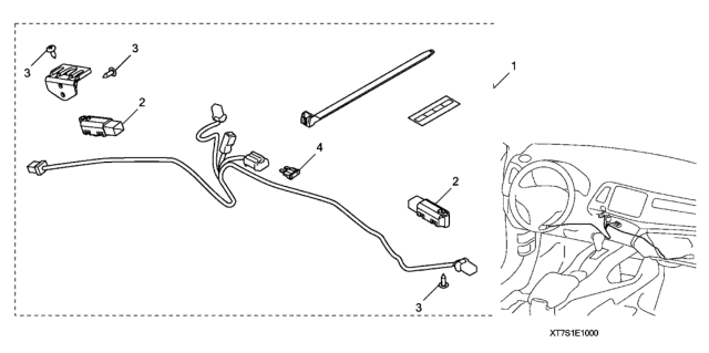 2016 Honda HR-V Interior Illumination (Blue) Diagram