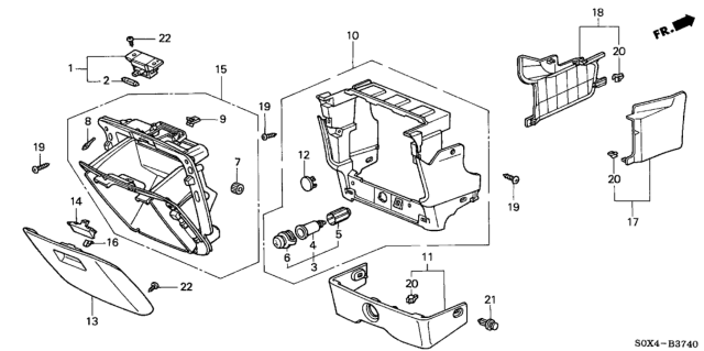 1999 Honda Odyssey Console Diagram