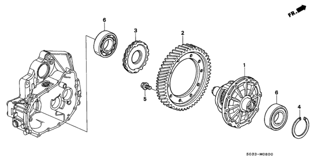 1999 Honda Civic MT Differential Gear Diagram