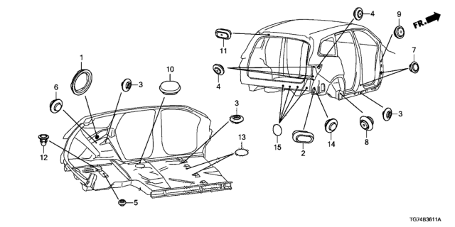 2019 Honda Pilot Seal, Adhesive Tape (30MM) Diagram for 90862-TK4-A00