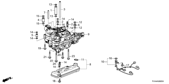 2019 Honda Accord AT Valve Body Diagram