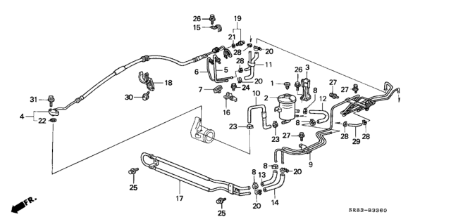 1994 Honda Civic P.S. Pipe Diagram