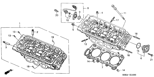 2002 Honda Odyssey Front Cylinder Head Diagram