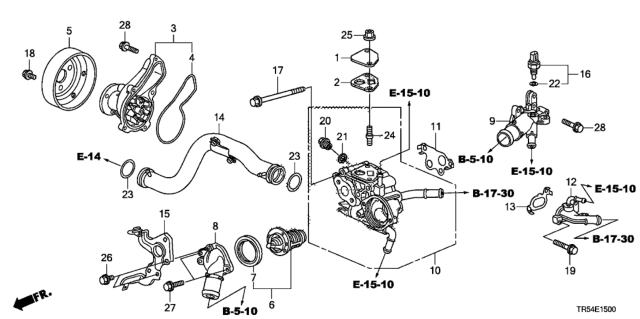 2012 Honda Civic Water Pump Diagram