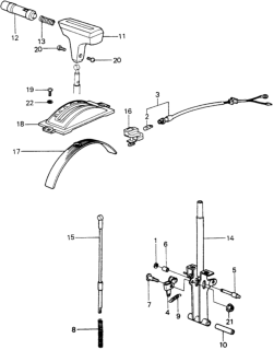 1982 Honda Civic 5 Door ** (WAGOVAN) KA HMT Shift Lever Diagram