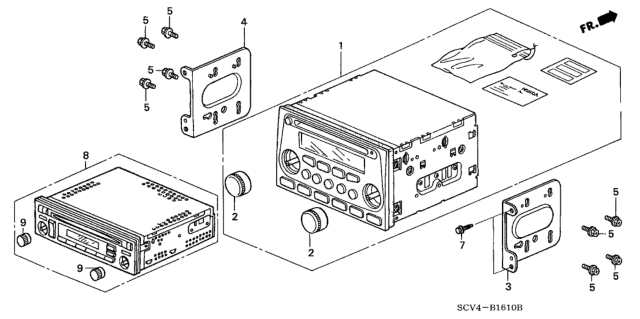 2006 Honda Element Knob, Volume & Power *NH486L* (EX DARK METAL) Diagram for 39103-SCV-A21ZA