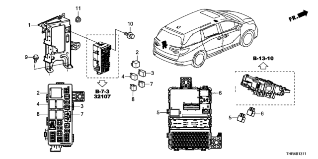 2018 Honda Odyssey Control Unit (Cabin) Diagram 2