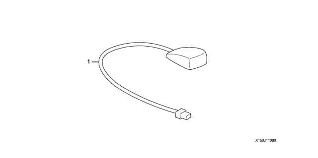 2012 Honda CR-Z 3 Door EX KA CVT XM Satellite Radio Antenna Diagram