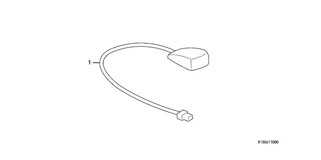 2012 Honda CR-Z XM Satellite Radio Antenna Diagram